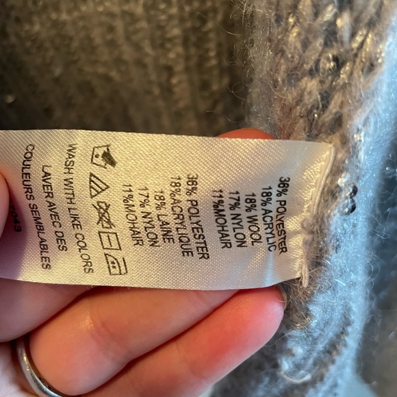 Grey sequin sparkly cardigan - Picture 3 of 3